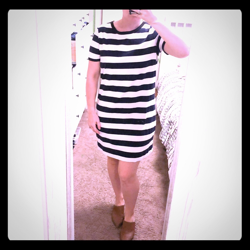 J. Crew stripe t shirt dress
